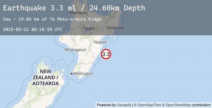 Map of OFF E. COAST OF N. ISLAND, N.Z.