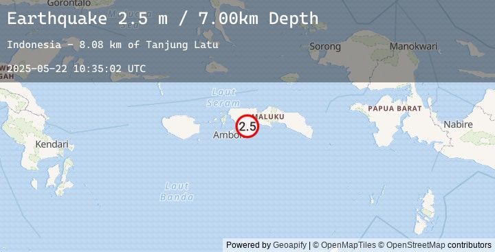 Map of SERAM, INDONESIA