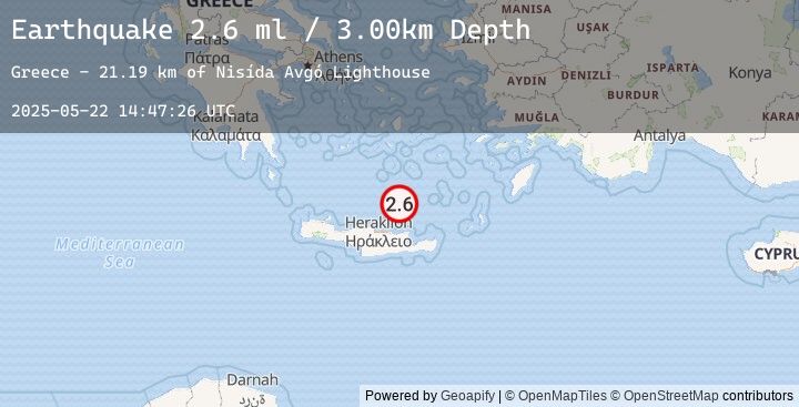 Map of CRETE, GREECE