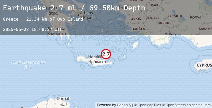 Map of CRETE, GREECE