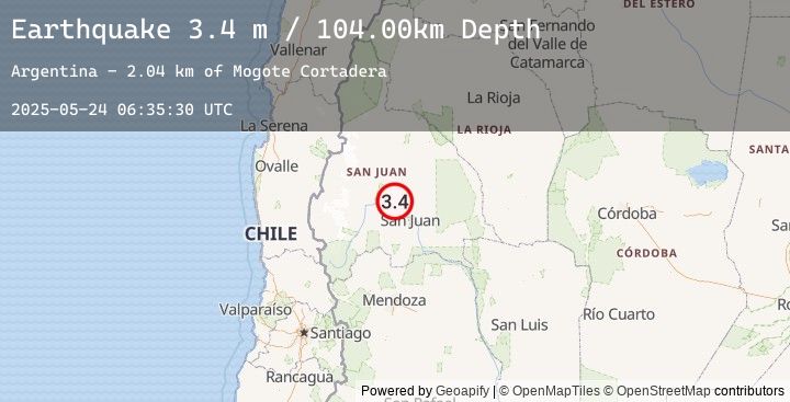 Map of SAN JUAN, ARGENTINA