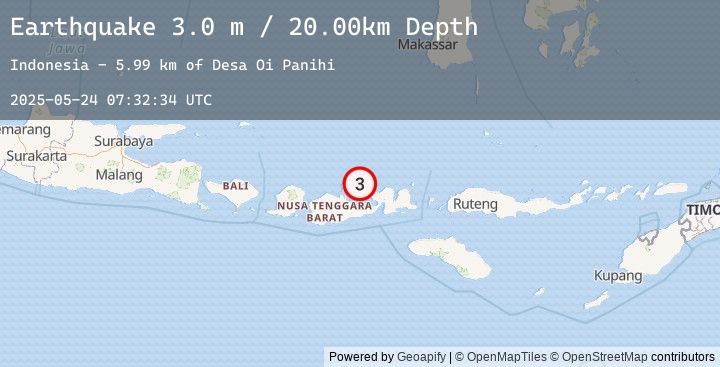 Map of SUMBAWA REGION, INDONESIA