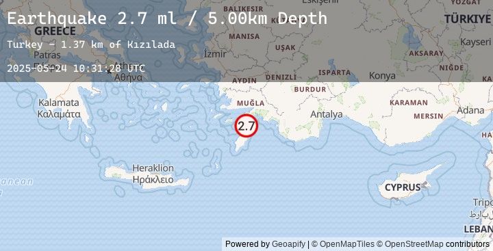 Map of DODECANESE IS.-TURKEY BORDER REG