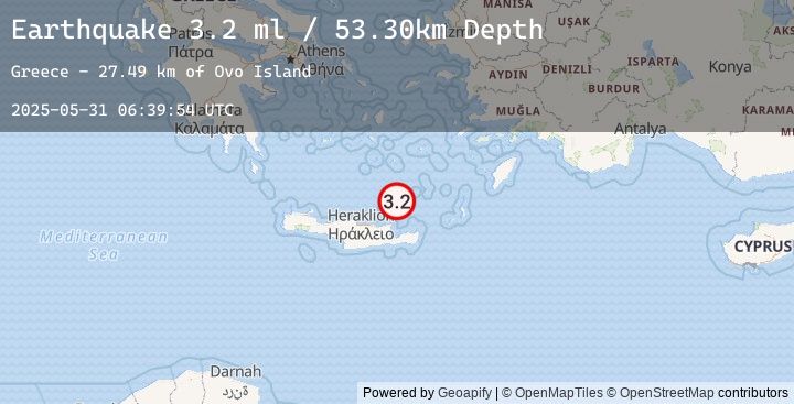 Map of CRETE, GREECE