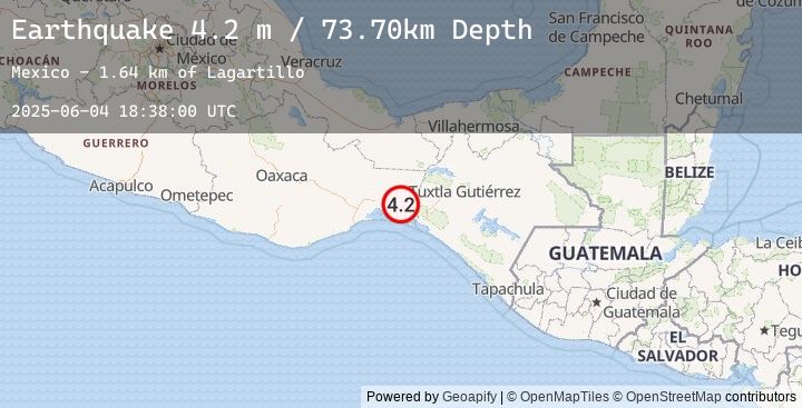 Map of OAXACA, MEXICO