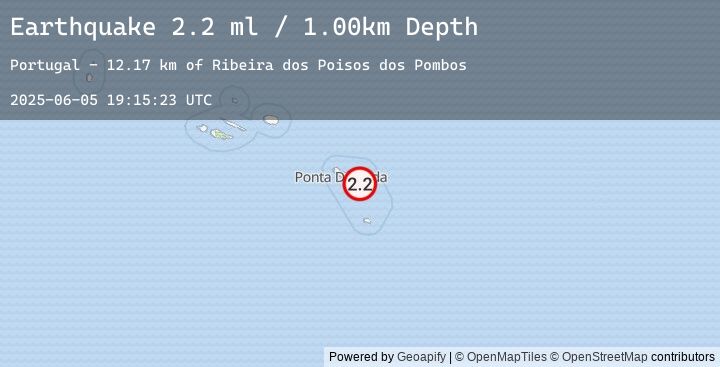 Map of AZORES ISLANDS, PORTUGAL