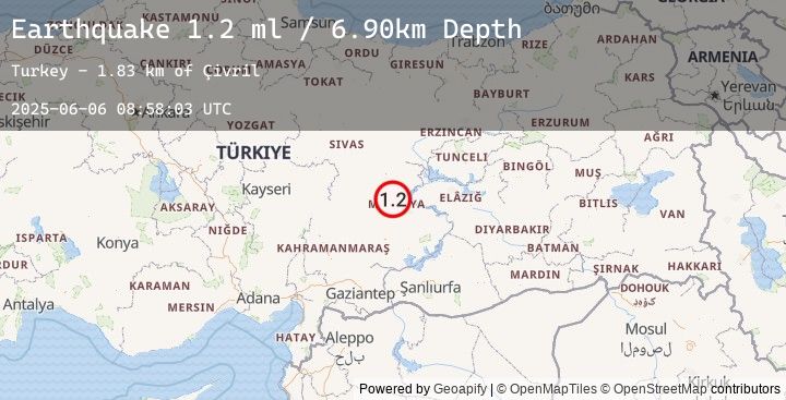 Map of EASTERN TURKEY