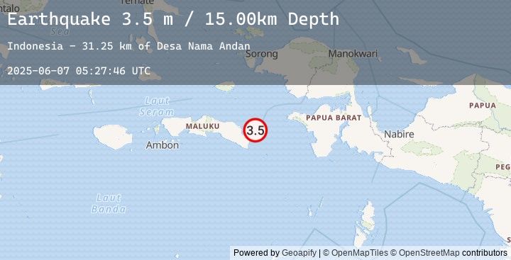 Map of CERAM SEA, INDONESIA