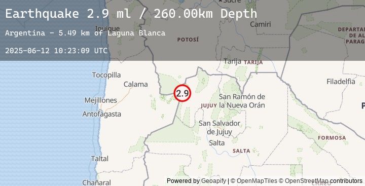 Map of JUJUY, ARGENTINA