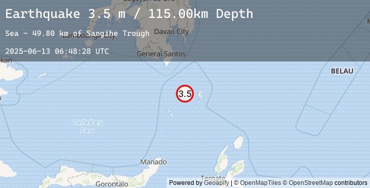 Map of KEPULAUAN TALAUD, INDONESIA