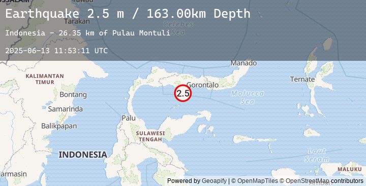 Map of MINAHASA, SULAWESI, INDONESIA