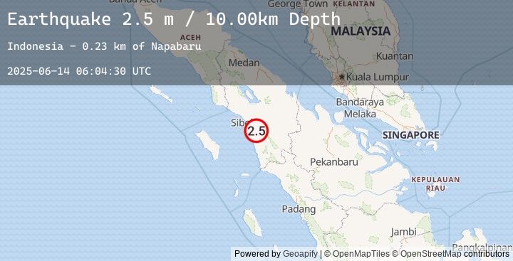 Map of NORTHERN SUMATRA, INDONESIA