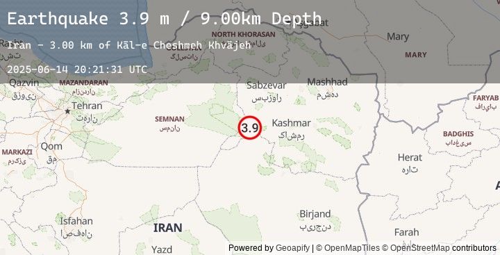 Map of NORTHEASTERN IRAN