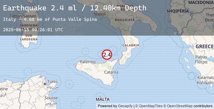 Map of SICILY, ITALY