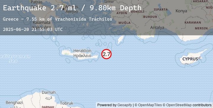 Map of CRETE, GREECE