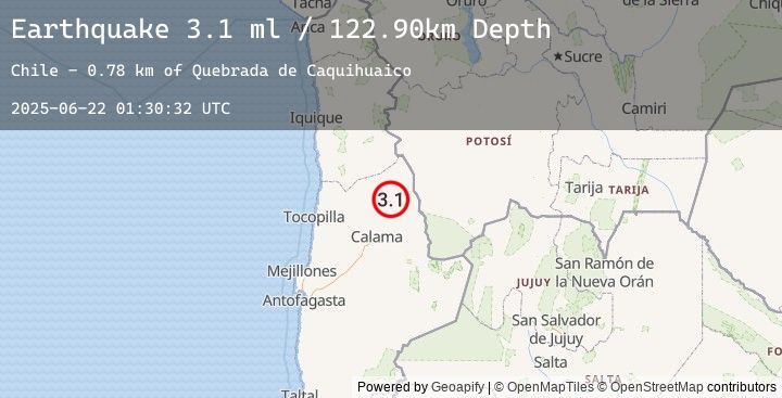 Map of ANTOFAGASTA, CHILE
