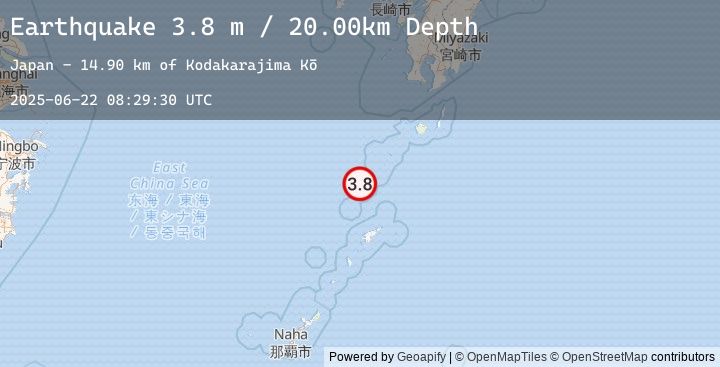 Map of RYUKYU ISLANDS, JAPAN