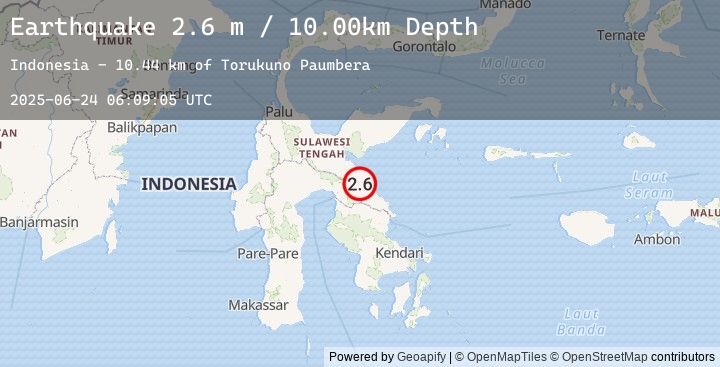 Map of SULAWESI, INDONESIA