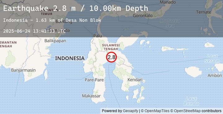 Map of SULAWESI, INDONESIA