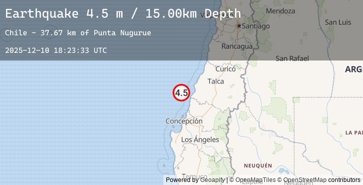 Map of OFFSHORE MAULE, CHILE