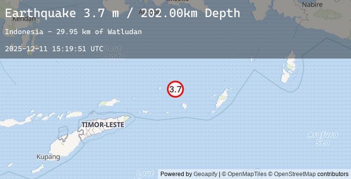 Map of KEPULAUAN BABAR, INDONESIA