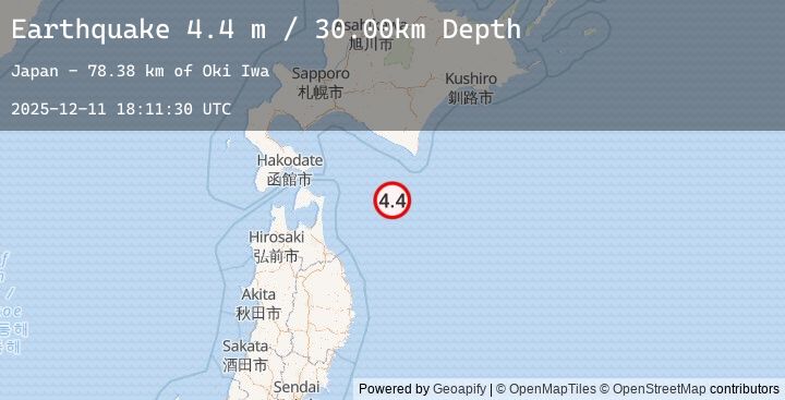 Map of HOKKAIDO, JAPAN REGION