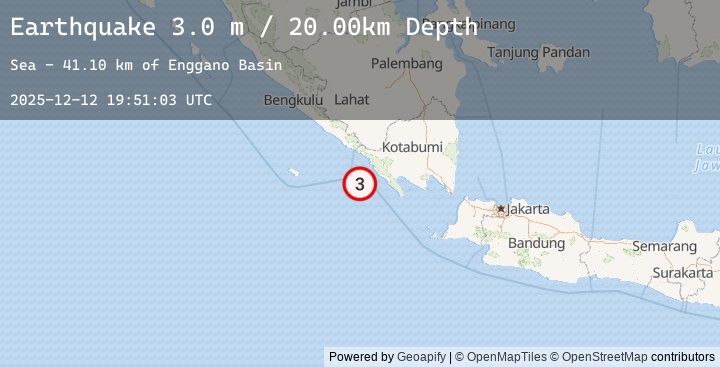 Map of SOUTHERN SUMATRA, INDONESIA