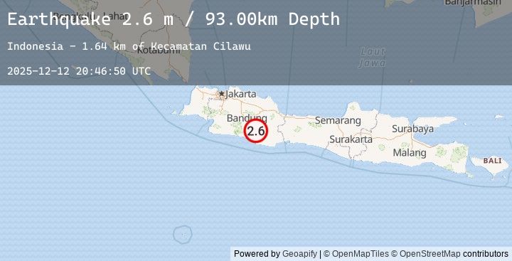 Map of JAVA, INDONESIA
