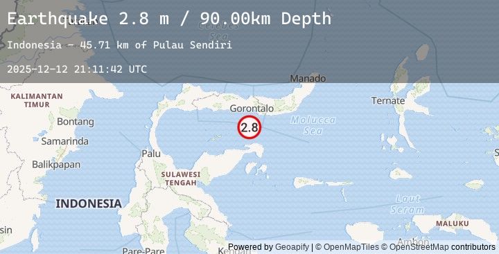 Map of SULAWESI, INDONESIA