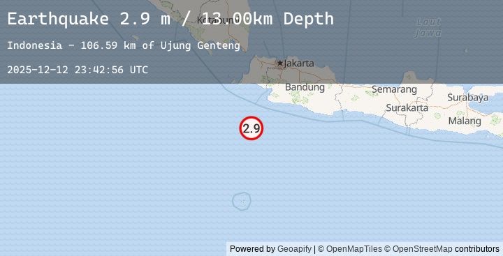 Map of SOUTH OF JAVA, INDONESIA