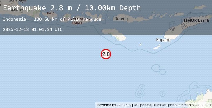 Map of SOUTH OF SUMBA, INDONESIA