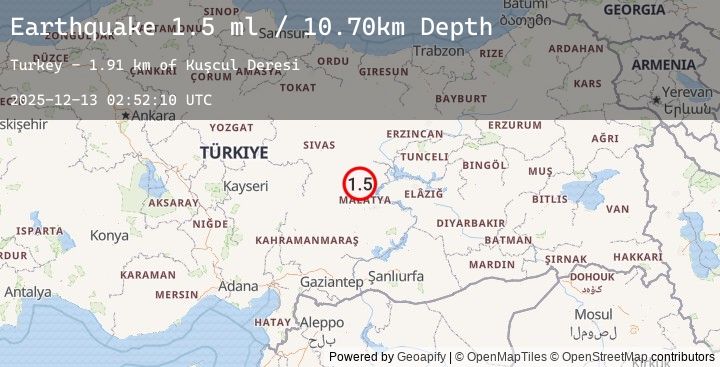 Map of EASTERN TURKEY