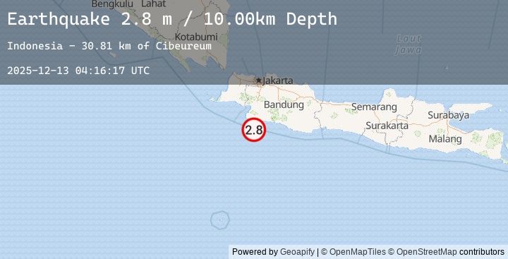Map of JAVA, INDONESIA