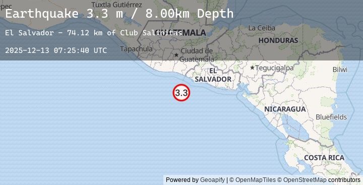 Map of OFFSHORE EL SALVADOR