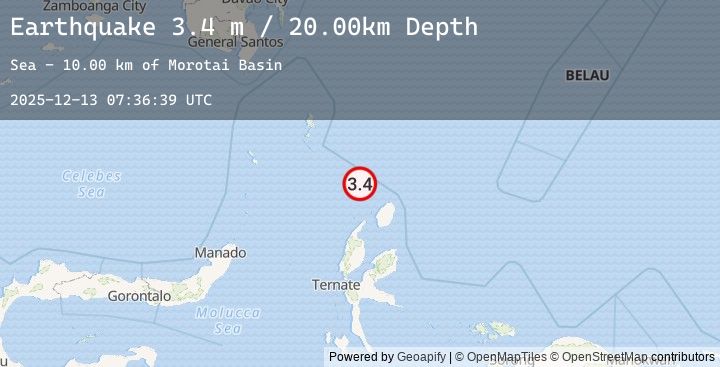 Map of KEPULAUAN TALAUD, INDONESIA