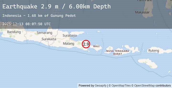 Map of BALI REGION, INDONESIA