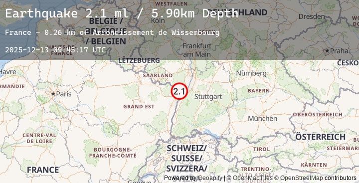Map of FRANCE-GERMANY BORDER REGION