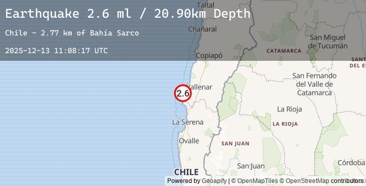 Map of OFFSHORE ATACAMA, CHILE