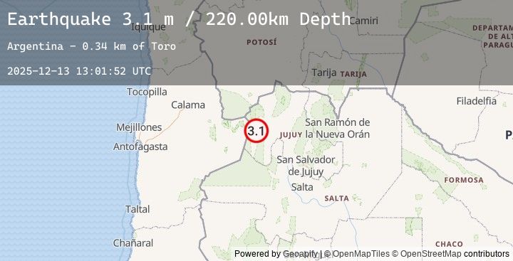 Map of JUJUY, ARGENTINA