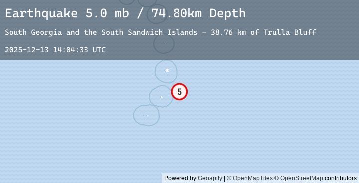 Map of SOUTH SANDWICH ISLANDS REGION