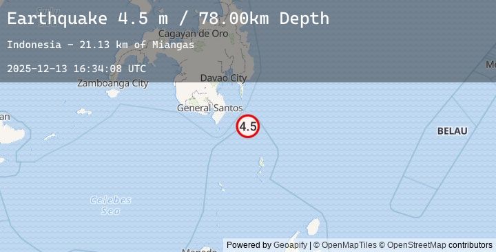 Map of MINDANAO, PHILIPPINES