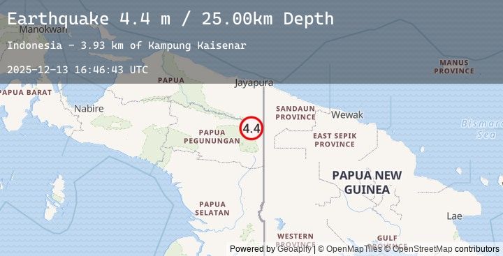 Map of PAPUA, INDONESIA