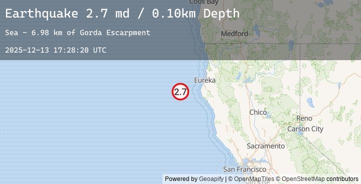 Map of OFFSHORE NORTHERN CALIFORNIA