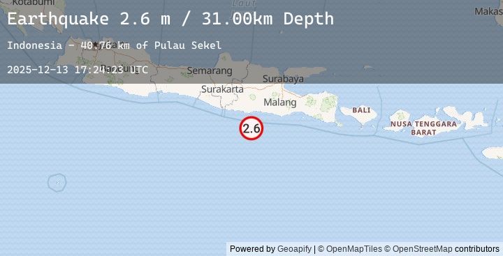 Map of JAVA, INDONESIA