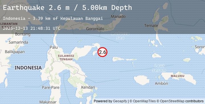 Map of SULAWESI, INDONESIA
