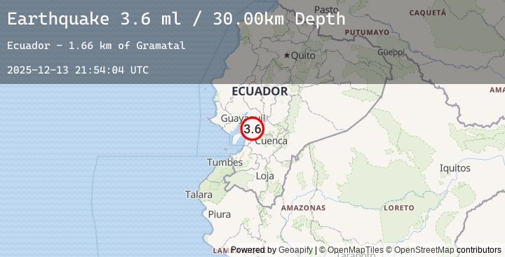 Map of NEAR COAST OF ECUADOR