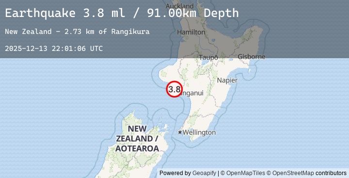 Map of NORTH ISLAND OF NEW ZEALAND