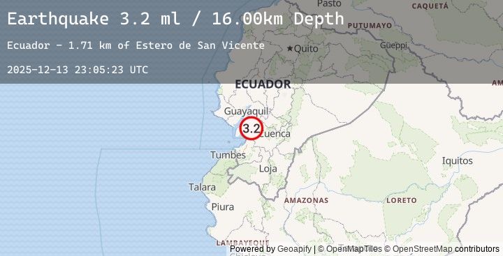 Map of NEAR COAST OF ECUADOR