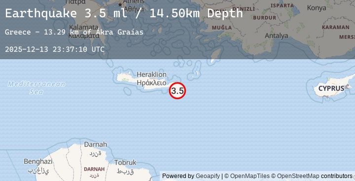 Map of CRETE, GREECE