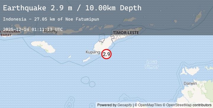 Map of TIMOR REGION, INDONESIA